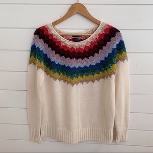 American Eagle | Fair Isle Sweater | Cream/Multi